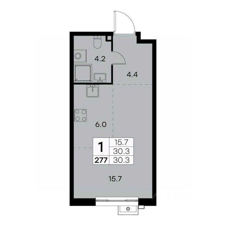 Apartment Sale, 30.3平方米 at Kurkino 15, Kurkinskoye Highway, 15, Moscow, Russia #1 Apartment Sale, 30.3平方米 at Kurkino 15, Kurkinskoye Highway, 15, Moscow, Russia #1