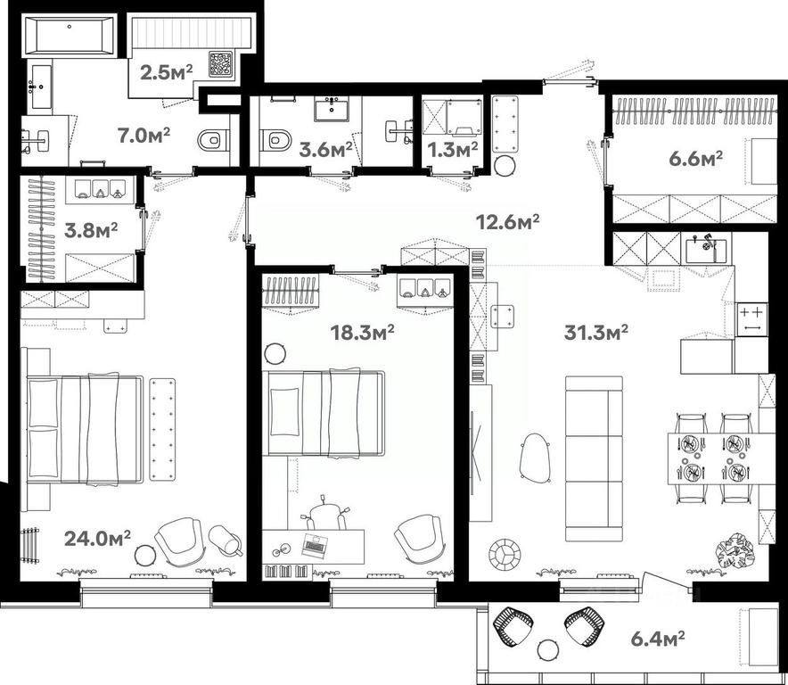 2-BD Apartment Sale, 117.8 sq. m. at River House (River Khaus), Sovetskaya ulitsa, 60, Schyolkovo, Moscow Region, Russia #1 2-BD Apartment Sale, 117.8 sq. m. at River House (River Khaus), Sovetskaya ulitsa, 60, Schyolkovo, Moscow Region, Russia #1