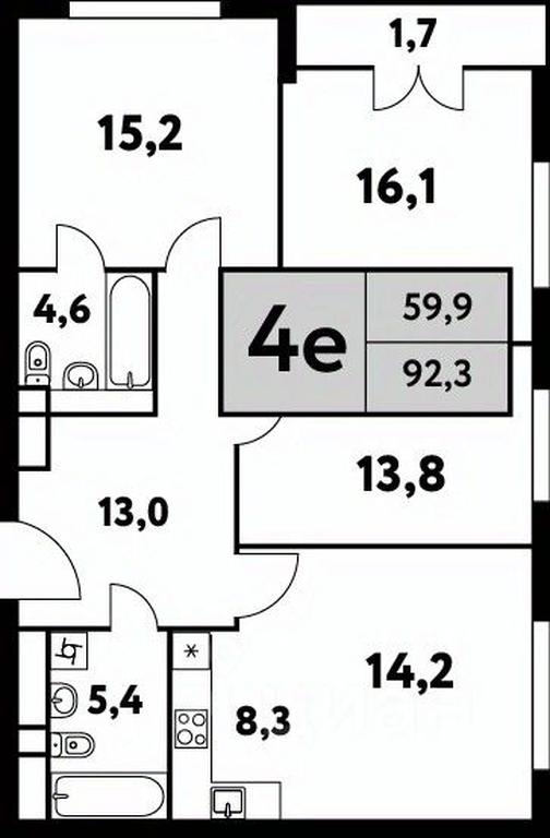 3-BD Apartment Sale, 92.3平方米 at Festival park-2, Festivalnaya Street, Moscow, Russia #1 3-BD Apartment Sale, 92.3平方米 at Festival park-2, Festivalnaya Street, Moscow, Russia #1