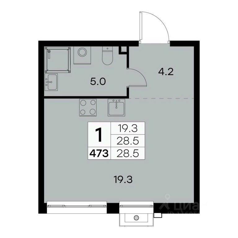 Apartment Sale, 28.5平方米 at Kurkino 15, Kurkinskoye Highway, 15, Moscow, Russia #1 Apartment Sale, 28.5平方米 at Kurkino 15, Kurkinskoye Highway, 15, Moscow, Russia #1