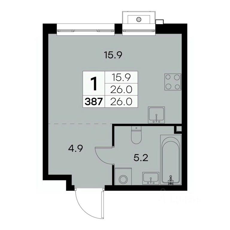Apartment Sale, 26 sq. m. at Kurkino 15, Kurkinskoye Highway, 15, Moscow, Russia #1 Apartment Sale, 26 sq. m. at Kurkino 15, Kurkinskoye Highway, 15, Moscow, Russia #1