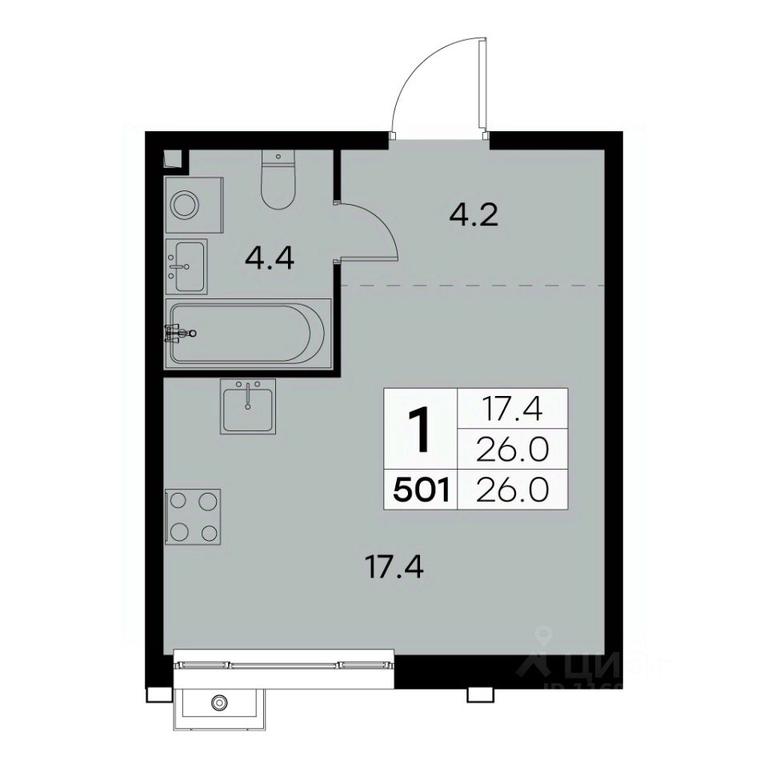 Apartment Sale, 26 sq. m. at Kurkino 15, Kurkinskoye Highway, 15, Moscow, Russia #2 Apartment Sale, 26 sq. m. at Kurkino 15, Kurkinskoye Highway, 15, Moscow, Russia #2
