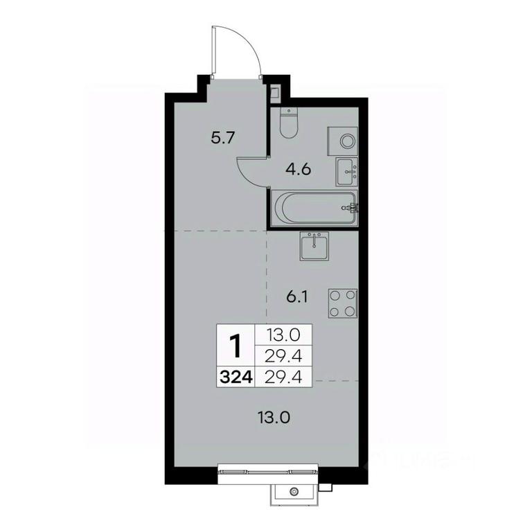Apartment Sale, 29.4平方米 at Kurkino 15, Kurkinskoye Highway, 15, Moscow, Russia #2 Apartment Sale, 29.4平方米 at Kurkino 15, Kurkinskoye Highway, 15, Moscow, Russia #2