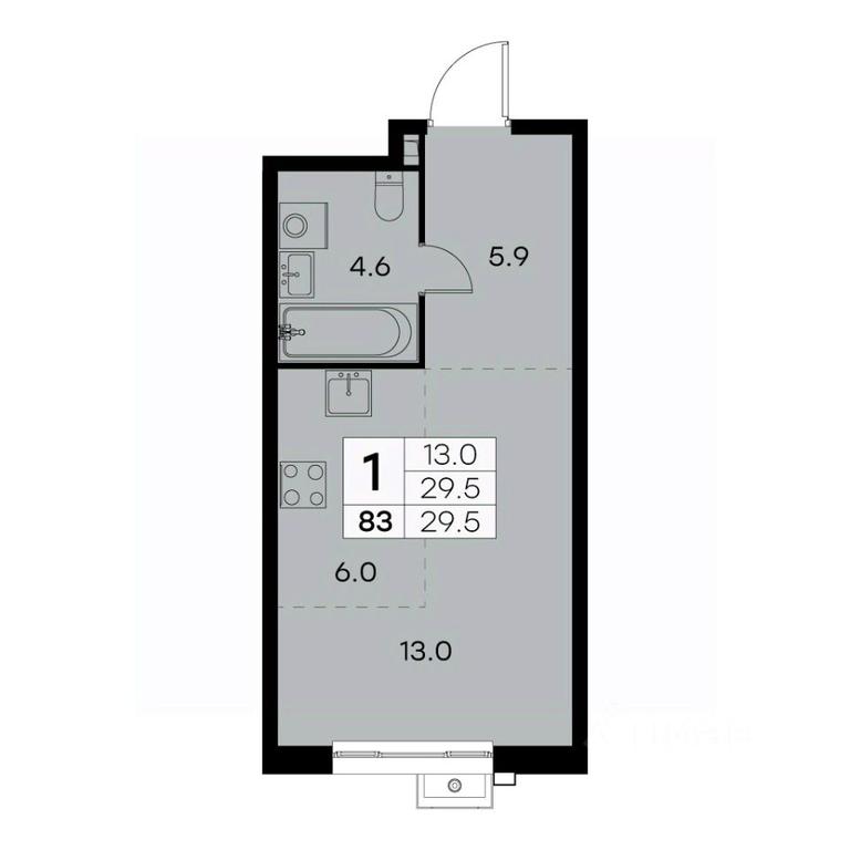Apartment Sale, 29.5 sq. m. at Kurkino 15, Kurkinskoye Highway, 15, Moscow, Russia #2