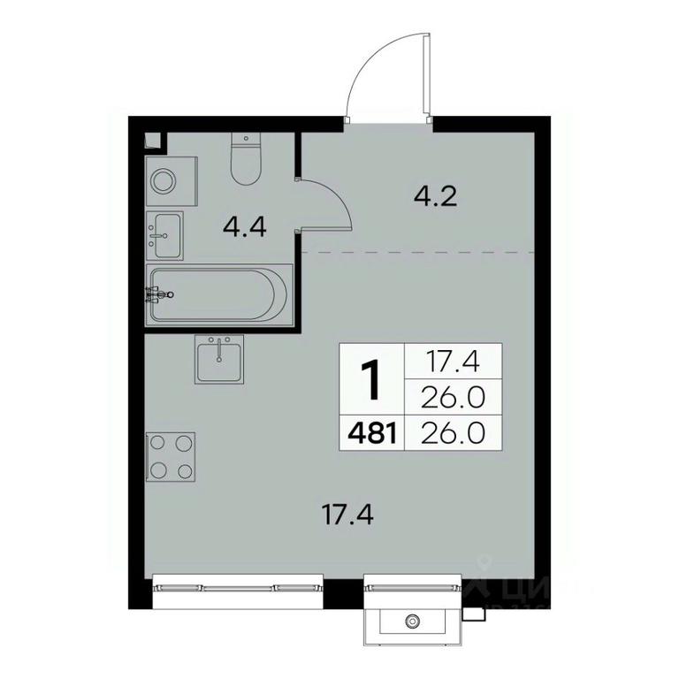 Apartment Sale, 26 sq. m. at Kurkino 15, Kurkinskoye Highway, 15, Moscow, Russia #2 Apartment Sale, 26 sq. m. at Kurkino 15, Kurkinskoye Highway, 15, Moscow, Russia #2