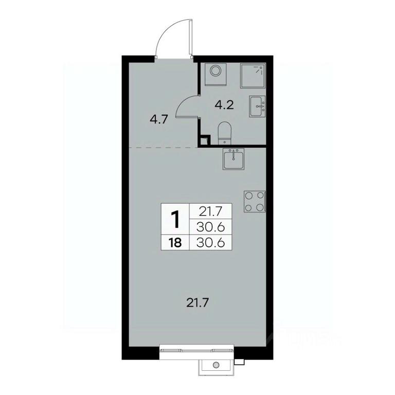 Apartment Sale, 30.6平方米 at Kurkino 15, Kurkinskoye Highway, 15, Moscow, Russia #1 Apartment Sale, 30.6平方米 at Kurkino 15, Kurkinskoye Highway, 15, Moscow, Russia #1
