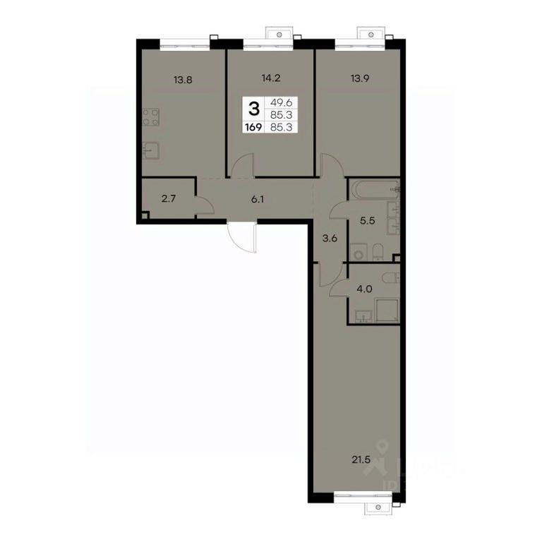 2-BD Apartment Sale, 85.3 sq. m. at Kurkino 15, Kurkinskoye Highway, 15, Moscow, Russia #1 2-BD Apartment Sale, 85.3 sq. m. at Kurkino 15, Kurkinskoye Highway, 15, Moscow, Russia #1