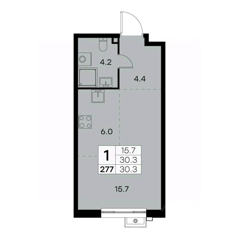 Apartment Sale, 30.3 sq. m. at Kurkino 15, Kurkinskoye Highway, 15, Moscow, Russia #1