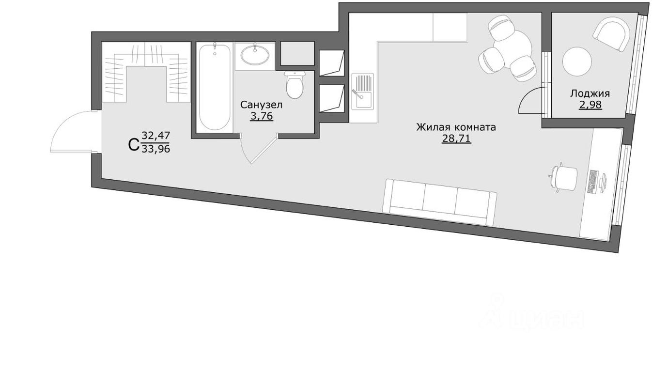 Apartment Sale, 33.96平方米 at Klever, Gorzhovitskaya ulitsa, Khotkovo, Sergiyevo-Posadskiy Urban District, Moscow Region, Russia #1 Apartment Sale, 33.96平方米 at Klever, Gorzhovitskaya ulitsa, Khotkovo, Sergiyevo-Posadskiy Urban District, Moscow Region, Russia #1
