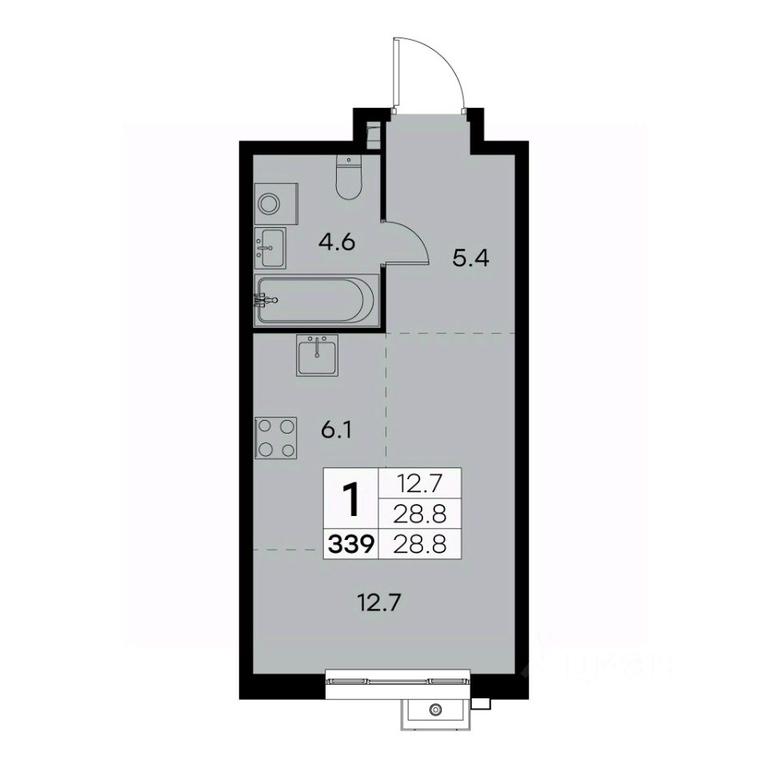 Apartment Sale, 28.8 sq. m. at Kurkino 15, Kurkinskoye Highway, 15, Moscow, Russia #2