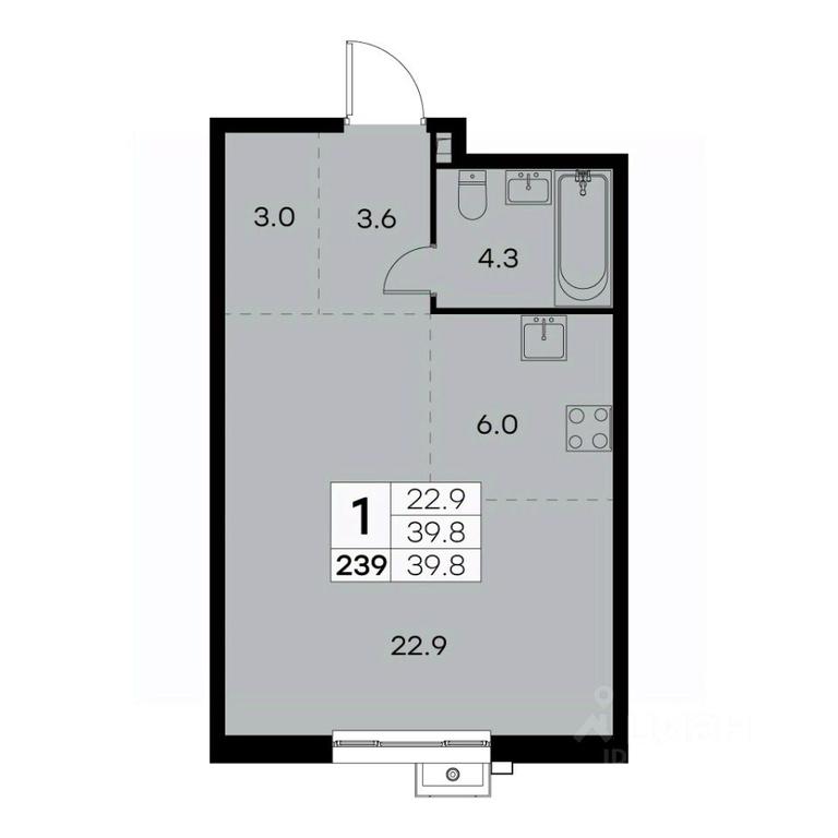 Apartment Sale, 39.8平方米 at Kurkino 15, Kurkinskoye Highway, 15, Moscow, Russia #2 Apartment Sale, 39.8平方米 at Kurkino 15, Kurkinskoye Highway, 15, Moscow, Russia #2