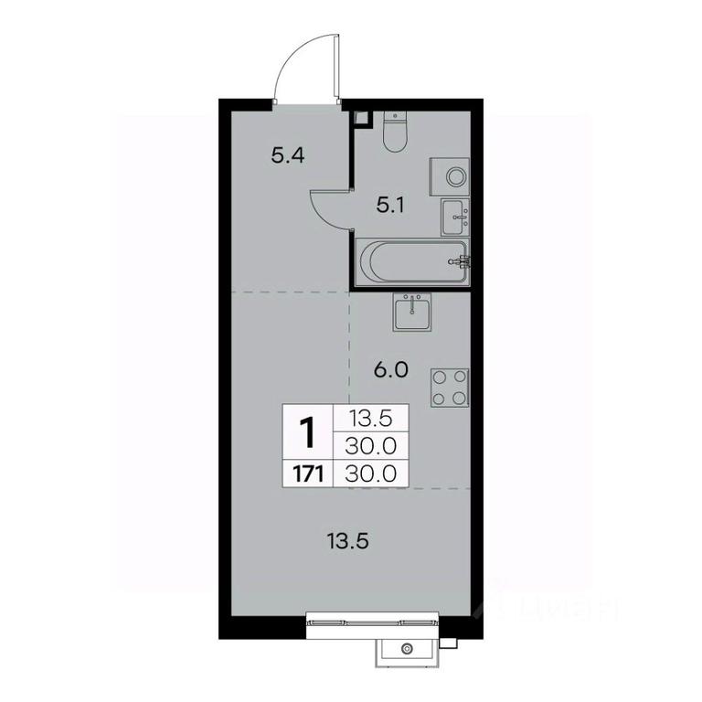 Apartment Sale, 30 sq. m. at Kurkino 15, Kurkinskoye Highway, 15, Moscow, Russia #1 Apartment Sale, 30 sq. m. at Kurkino 15, Kurkinskoye Highway, 15, Moscow, Russia #1