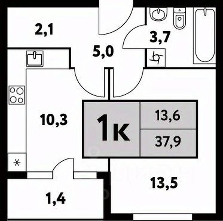 Apartment Sale, 36 sq. m. at Festival park-2, Festivalnaya Street, Moscow, Russia #1