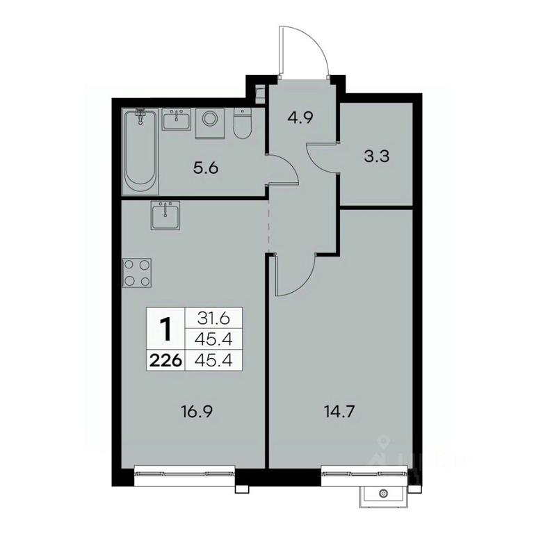Apartment Sale, 45.4 sq. m. at Kurkino 15, Kurkinskoye Highway, 15, Moscow, Russia #1 Apartment Sale, 45.4 sq. m. at Kurkino 15, Kurkinskoye Highway, 15, Moscow, Russia #1