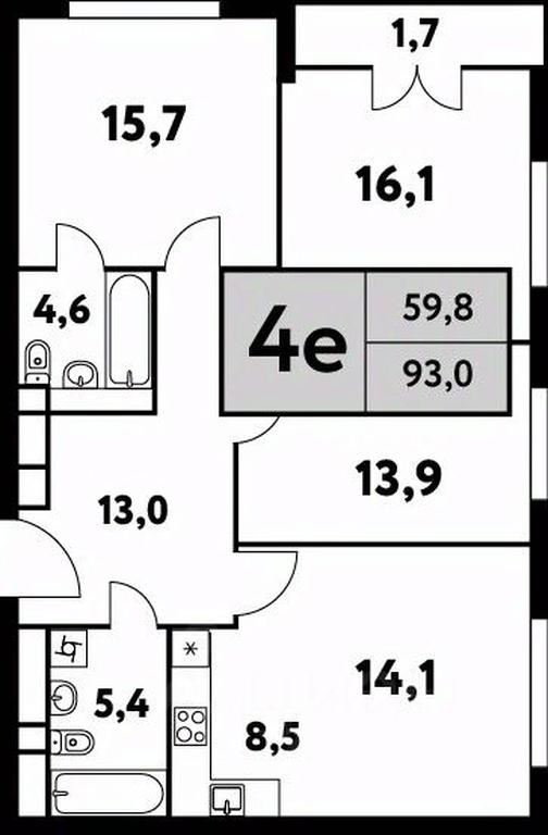 3-BD Apartment Sale, 93 sq. m. at Festival park-2, Festivalnaya Street, Moscow, Russia #1 3-BD Apartment Sale, 93 sq. m. at Festival park-2, Festivalnaya Street, Moscow, Russia #1