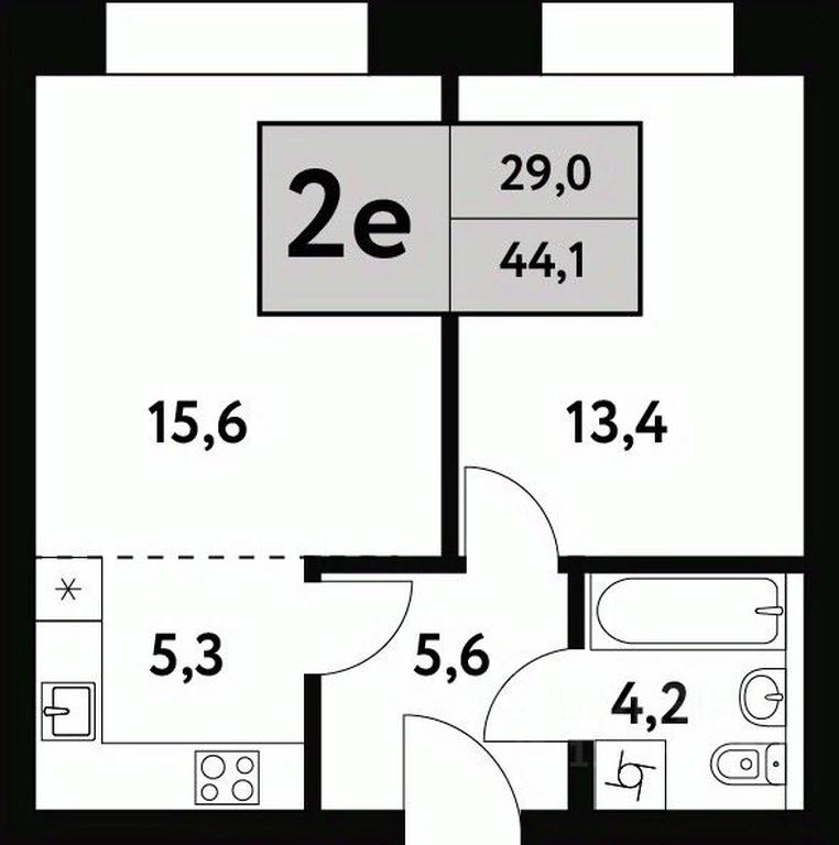 1-BD Apartment Sale, 44.1 sq. m. at Festival park-2, Festivalnaya Street, Moscow, Russia #1 1-BD Apartment Sale, 44.1 sq. m. at Festival park-2, Festivalnaya Street, Moscow, Russia #1