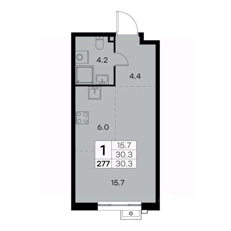 Apartment Sale, 30.3平方米 at Kurkino 15, Kurkinskoye Highway, 15, Moscow, Russia #1 Apartment Sale, 30.3平方米 at Kurkino 15, Kurkinskoye Highway, 15, Moscow, Russia #1