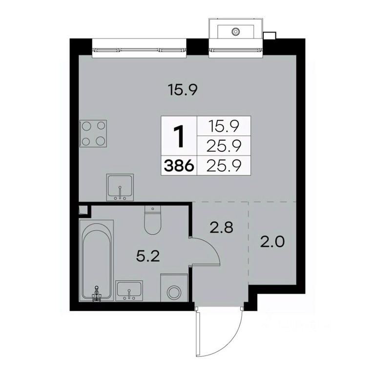 Apartment Sale, 25.9 sq. m. at Kurkino 15, Kurkinskoye Highway, 15, Moscow, Russia #1 Apartment Sale, 25.9 sq. m. at Kurkino 15, Kurkinskoye Highway, 15, Moscow, Russia #1