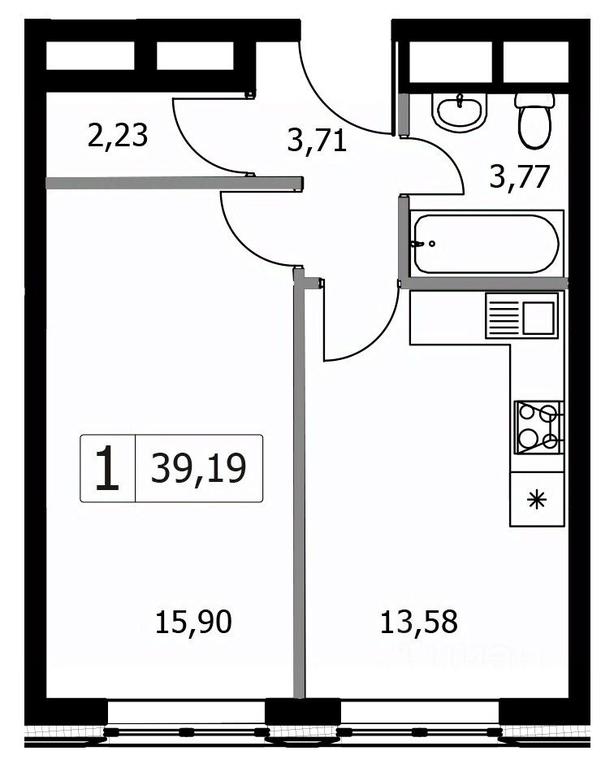 Apartment Sale, 39.19 sq. m. at Gorodskie istorii (Rasskazovka), Anny Akhmatovoy Street, Vnukovskoye Settlement, Moscow, Russia #1 Apartment Sale, 39.19 sq. m. at Gorodskie istorii (Rasskazovka), Anny Akhmatovoy Street, Vnukovskoye Settlement, Moscow, Russia #1