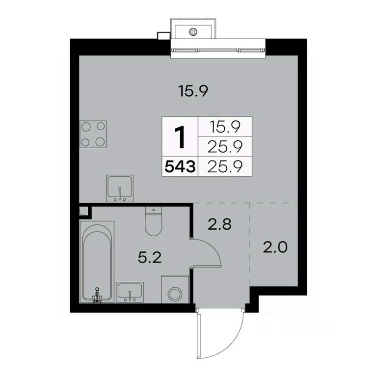 Apartment Sale, 25.9 sq. m. at Kurkino 15, Kurkinskoye Highway, 15, Moscow, Russia #2 Apartment Sale, 25.9 sq. m. at Kurkino 15, Kurkinskoye Highway, 15, Moscow, Russia #2
