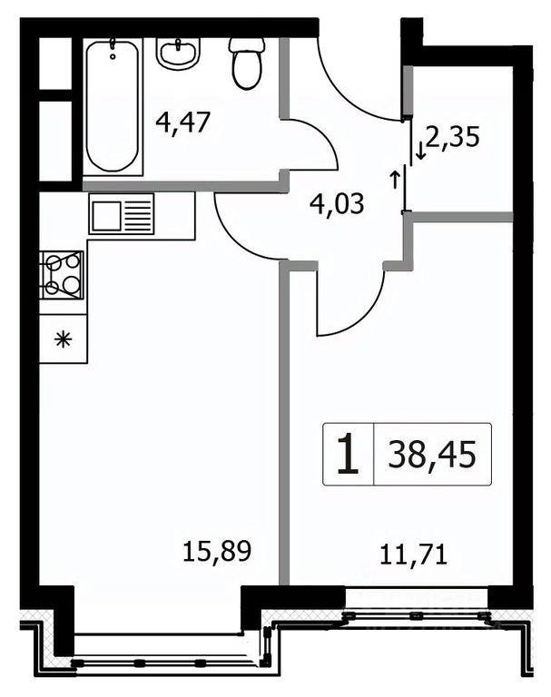 Apartment Sale, 38.45 sq. m. at Gorodskie istorii (Rasskazovka), Anny Akhmatovoy Street, Vnukovskoye Settlement, Moscow, Russia #1 Apartment Sale, 38.45 sq. m. at Gorodskie istorii (Rasskazovka), Anny Akhmatovoy Street, Vnukovskoye Settlement, Moscow, Russia #1