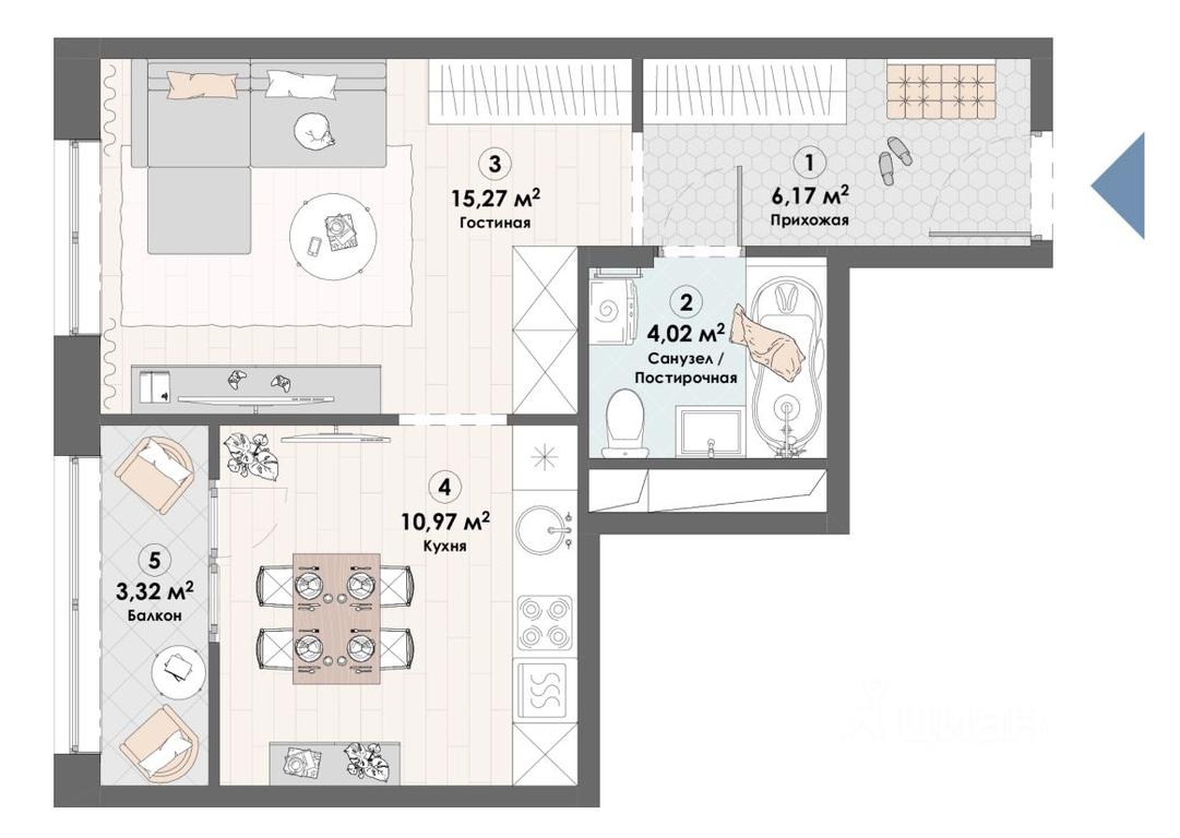 Apartment Sale, 39.75 sq. m. at Triumf, Nadsonovskaya ulitsa, Pushkino, Moscow Region, Russia #1 Apartment Sale, 39.75 sq. m. at Triumf, Nadsonovskaya ulitsa, Pushkino, Moscow Region, Russia #1