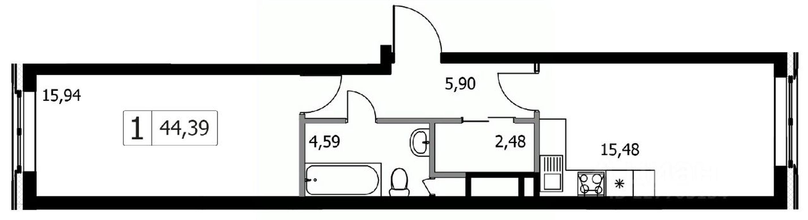 Apartment Sale, 44.39 sq. m. at Gorodskie istorii (Rasskazovka), Anny Akhmatovoy Street, Vnukovskoye Settlement, Moscow, Russia #1 Apartment Sale, 44.39 sq. m. at Gorodskie istorii (Rasskazovka), Anny Akhmatovoy Street, Vnukovskoye Settlement, Moscow, Russia #1