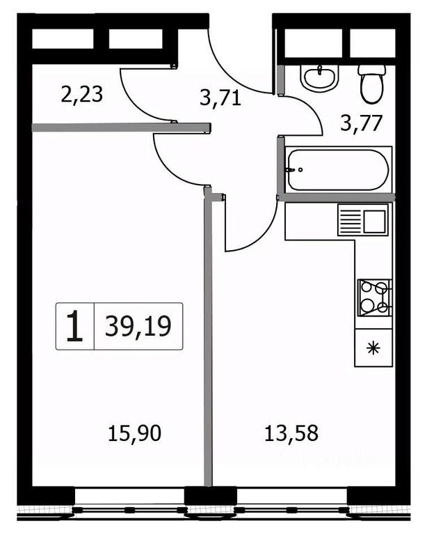 Apartment Sale, 39.19 sq. m. at Gorodskie istorii (Rasskazovka), Anny Akhmatovoy Street, Vnukovskoye Settlement, Moscow, Russia #1 Apartment Sale, 39.19 sq. m. at Gorodskie istorii (Rasskazovka), Anny Akhmatovoy Street, Vnukovskoye Settlement, Moscow, Russia #1
