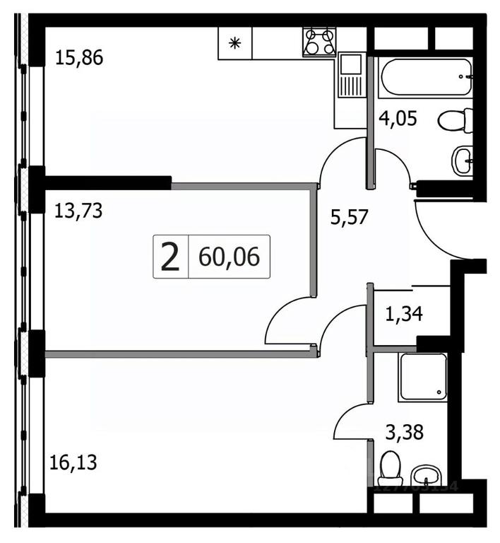 1-BD Apartment Sale, 60.06 sq. m. at Gorodskie istorii (Rasskazovka), Anny Akhmatovoy Street, Vnukovskoye Settlement, Moscow, Russia #1 1-BD Apartment Sale, 60.06 sq. m. at Gorodskie istorii (Rasskazovka), Anny Akhmatovoy Street, Vnukovskoye Settlement, Moscow, Russia #1