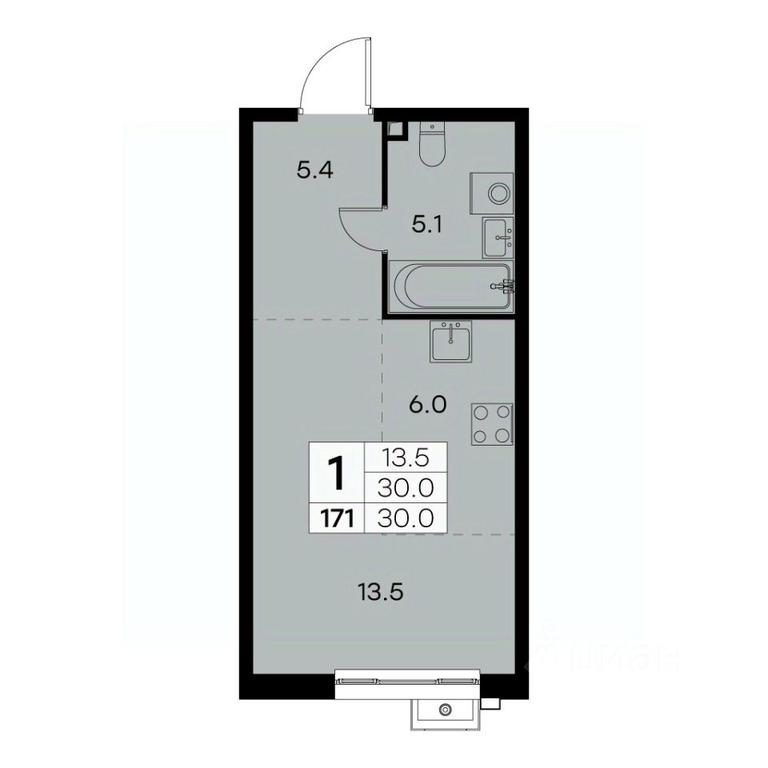 Apartment Sale, 30 sq. m. at Kurkino 15, Kurkinskoye Highway, 15, Moscow, Russia #1