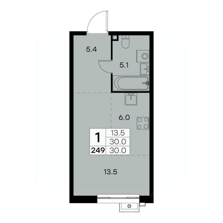 Apartment Sale, 30 sq. m. at Kurkino 15, Kurkinskoye Highway, 15, Moscow, Russia #2