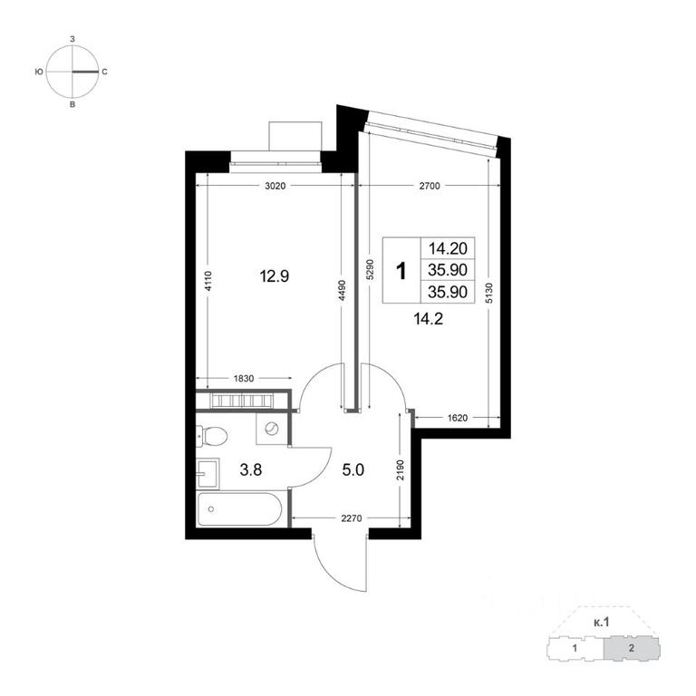 Apartment Sale, 35.9 sq. m. at Legenda Korenyovo, ulitsa Lorkha, dachny posyolok Kraskovo, Lubertsy City District, Moscow Region, Russia #1 Apartment Sale, 35.9 sq. m. at Legenda Korenyovo, ulitsa Lorkha, dachny posyolok Kraskovo, Lubertsy City District, Moscow Region, Russia #1