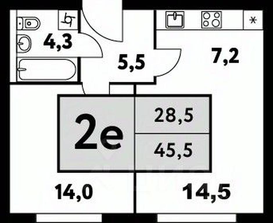 1-BD Apartment Sale, 45.5平方米 at Festival park-2, Festivalnaya Street, Moscow, Russia #1 1-BD Apartment Sale, 45.5平方米 at Festival park-2, Festivalnaya Street, Moscow, Russia #1