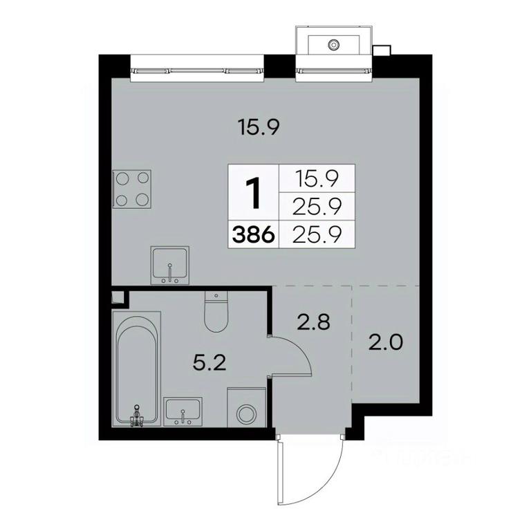 Apartment Sale, 25.9平方米 at Kurkino 15, Kurkinskoye Highway, 15, Moscow, Russia #1 Apartment Sale, 25.9平方米 at Kurkino 15, Kurkinskoye Highway, 15, Moscow, Russia #1