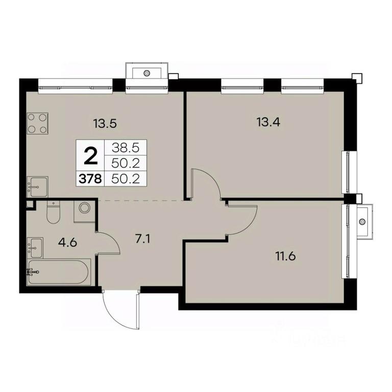 1-BD Apartment Sale, 50.2 sq. m. at Kurkino 15, Kurkinskoye Highway, 15, Moscow, Russia #1