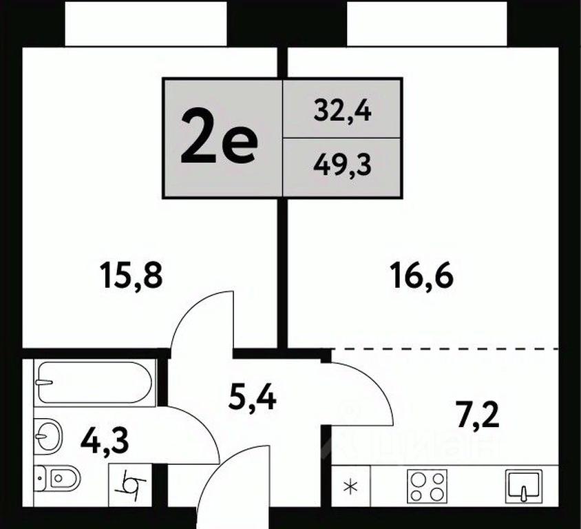 1-BD Apartment Sale, 49.3 sq. m. at Festival park-2, Festivalnaya Street, Moscow, Russia #1 1-BD Apartment Sale, 49.3 sq. m. at Festival park-2, Festivalnaya Street, Moscow, Russia #1
