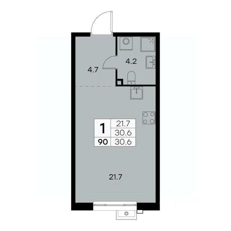 Apartment Sale, 30.6 sq. m. at Kurkino 15, Kurkinskoye Highway, 15, Moscow, Russia #2