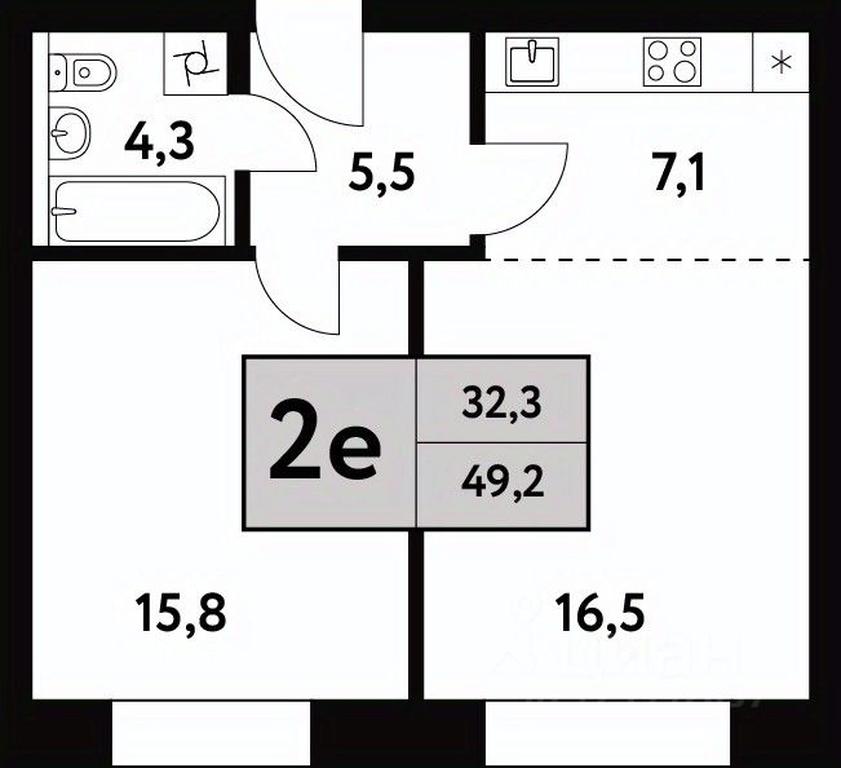 1-BD Apartment Sale, 49.2 sq. m. at Festival park-2, Festivalnaya Street, Moscow, Russia #1 1-BD Apartment Sale, 49.2 sq. m. at Festival park-2, Festivalnaya Street, Moscow, Russia #1