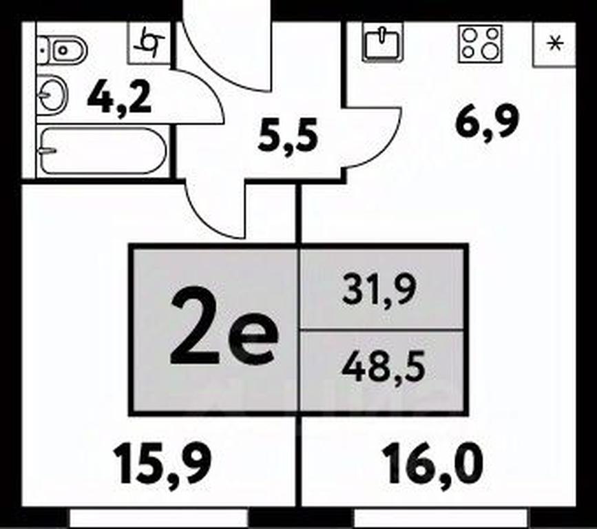 1-BD Apartment Sale, 48.5平方米 at Festival park-2, Festivalnaya Street, Moscow, Russia #1 1-BD Apartment Sale, 48.5平方米 at Festival park-2, Festivalnaya Street, Moscow, Russia #1