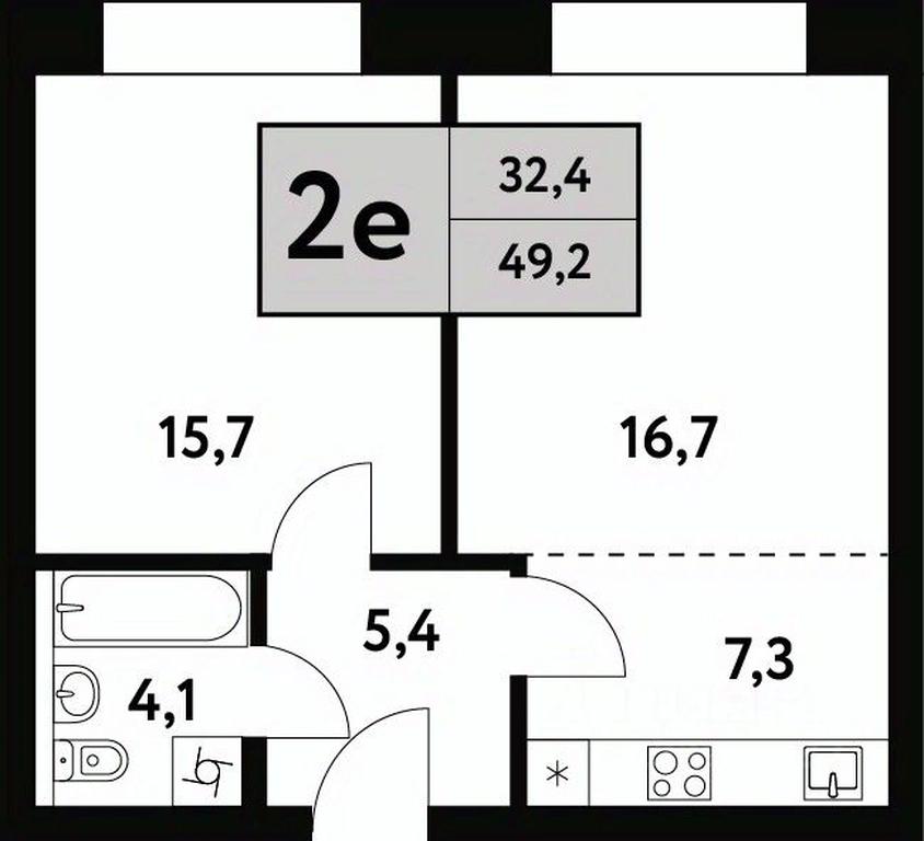 1-BD Apartment Sale, 49.2 sq. m. at Festival park-2, Festivalnaya Street, Moscow, Russia #1 1-BD Apartment Sale, 49.2 sq. m. at Festival park-2, Festivalnaya Street, Moscow, Russia #1