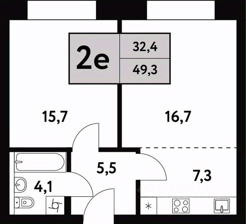 1-BD Apartment Sale, 49.3 sq. m. at Festival park-2, Festivalnaya Street, Moscow, Russia #1 1-BD Apartment Sale, 49.3 sq. m. at Festival park-2, Festivalnaya Street, Moscow, Russia #1