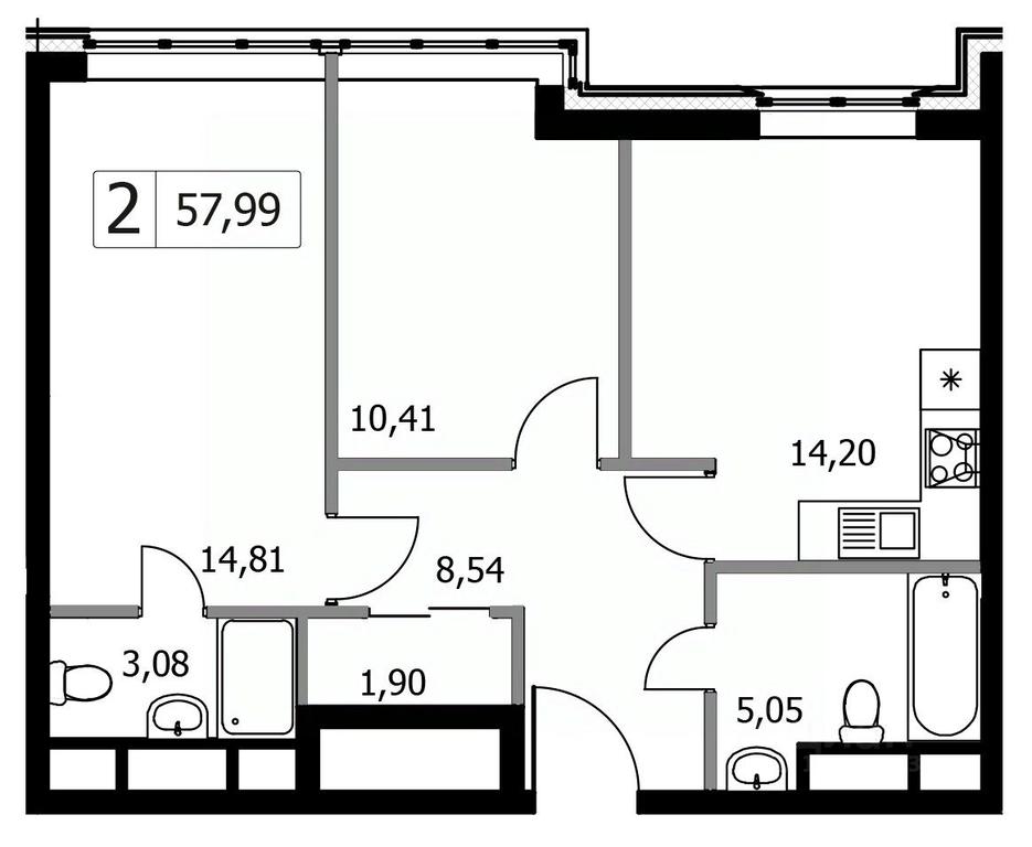1-BD Apartment Sale, 57.99 sq. m. at Gorodskie istorii (Rasskazovka), Anny Akhmatovoy Street, Vnukovskoye Settlement, Moscow, Russia #1 1-BD Apartment Sale, 57.99 sq. m. at Gorodskie istorii (Rasskazovka), Anny Akhmatovoy Street, Vnukovskoye Settlement, Moscow, Russia #1