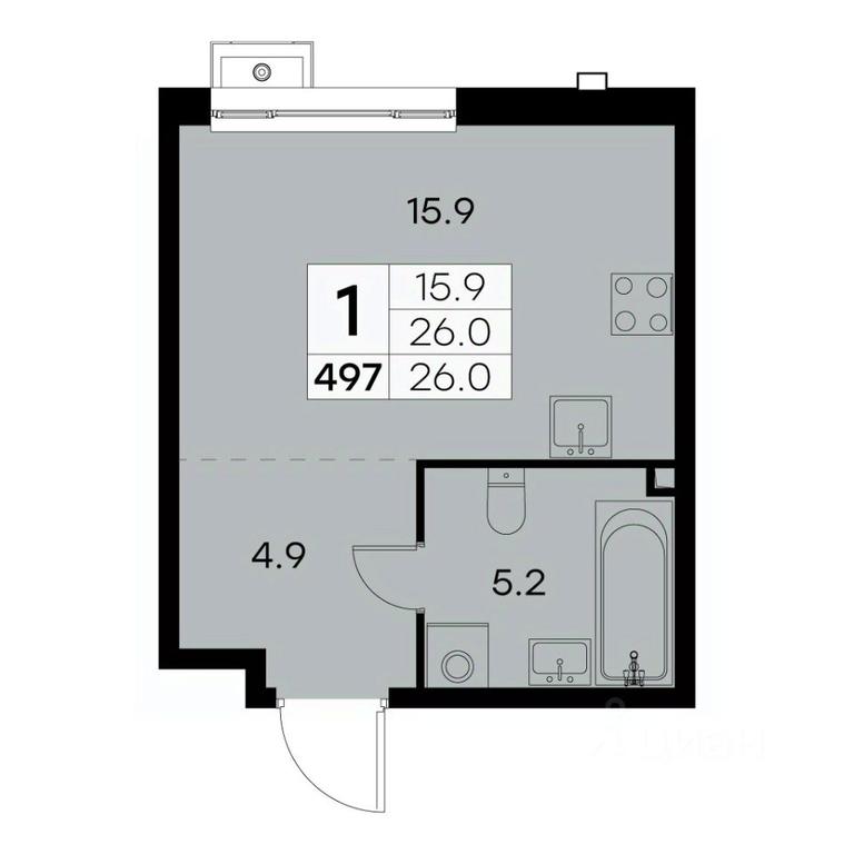 Apartment Sale, 26 sq. m. at Kurkino 15, Kurkinskoye Highway, 15, Moscow, Russia #2 Apartment Sale, 26 sq. m. at Kurkino 15, Kurkinskoye Highway, 15, Moscow, Russia #2