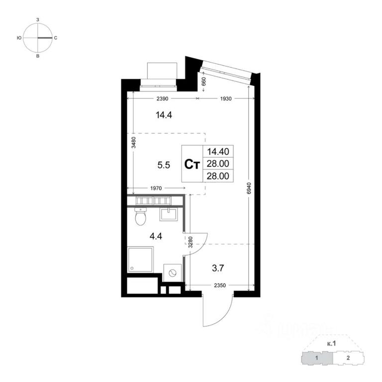 Apartment Sale, 28 sq. m. at Legenda Korenyovo, ulitsa Lorkha, dachny posyolok Kraskovo, Lubertsy City District, Moscow Region, Russia #1