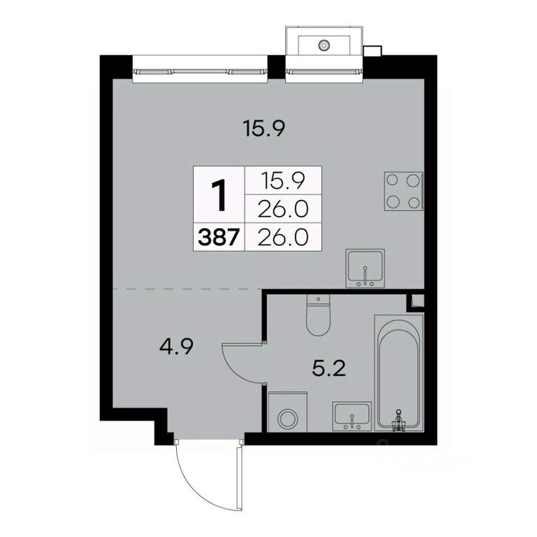 Apartment Sale, 26 sq. m. at Kurkino 15, Kurkinskoye Highway, 15, Moscow, Russia #1