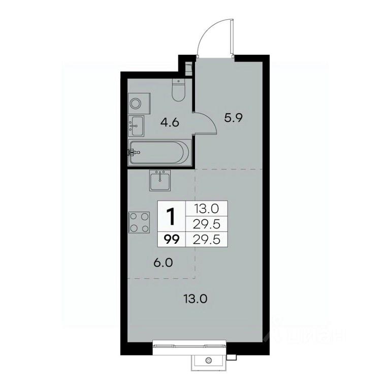 Apartment Sale, 29.5 sq. m. at Kurkino 15, Kurkinskoye Highway, 15, Moscow, Russia #2 Apartment Sale, 29.5 sq. m. at Kurkino 15, Kurkinskoye Highway, 15, Moscow, Russia #2
