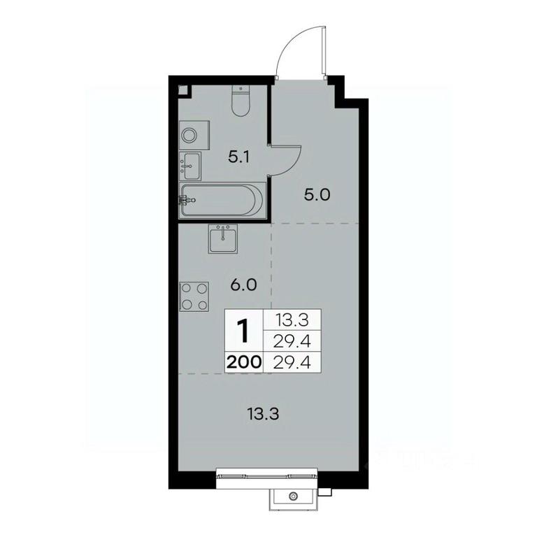 Apartment Sale, 29.4 sq. m. at Kurkino 15, Kurkinskoye Highway, 15, Moscow, Russia #2