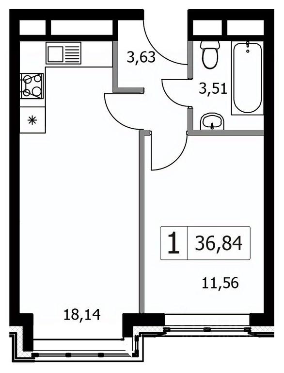 Apartment Sale, 36.84平方米 at Gorodskie istorii (Rasskazovka), Anny Akhmatovoy Street, Vnukovskoye Settlement, Moscow, Russia #1 Apartment Sale, 36.84平方米 at Gorodskie istorii (Rasskazovka), Anny Akhmatovoy Street, Vnukovskoye Settlement, Moscow, Russia #1