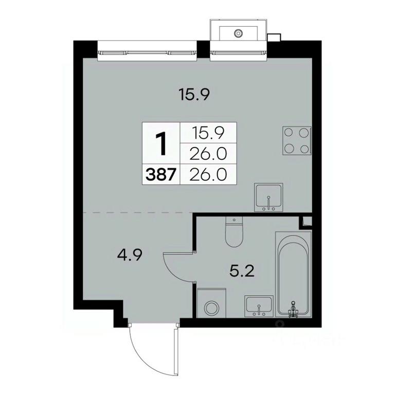 Apartment Sale, 26平方米 at Kurkino 15, Kurkinskoye Highway, 15, Moscow, Russia #1 Apartment Sale, 26平方米 at Kurkino 15, Kurkinskoye Highway, 15, Moscow, Russia #1