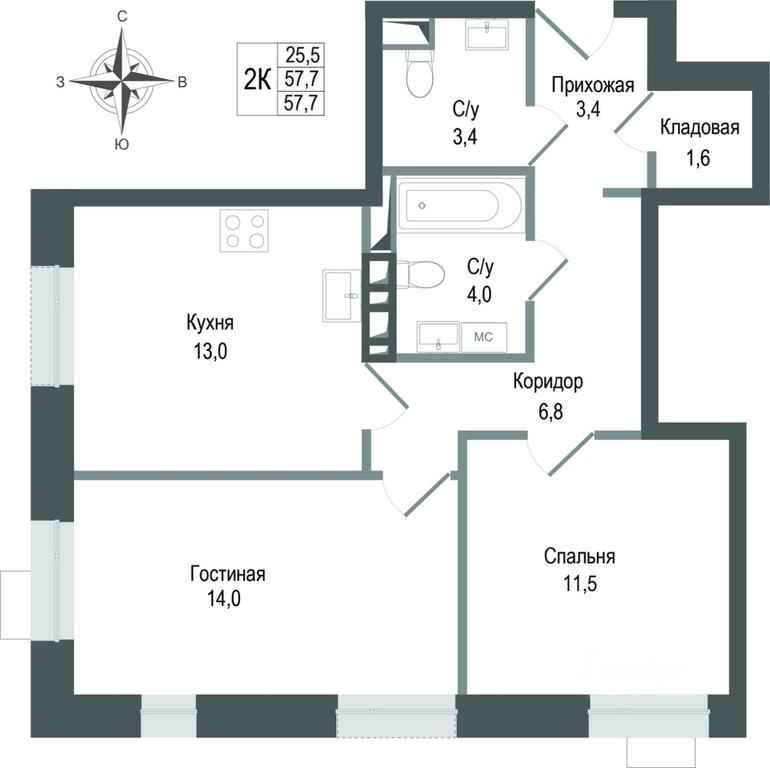 1-BD Apartment Sale, 57.7平方米 at KINOKVARTAL, Solnechnaya Street, Pervomayskiy Microdistrict, Korolyov, Moscow Region, Russia #1 1-BD Apartment Sale, 57.7平方米 at KINOKVARTAL, Solnechnaya Street, Pervomayskiy Microdistrict, Korolyov, Moscow Region, Russia #1